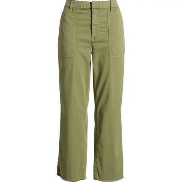 Frank & Eileen Blackstone Utility Pant Mid Rise Crop Straight Army Green Size 12 - Picture 6 of 9